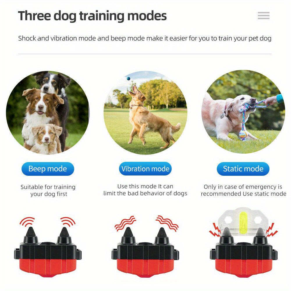 Dog Training Collar for Bark Control with 2600ft Listed Remote Range, Static Stimulation for Supervised Practice, Black, Orange or Red