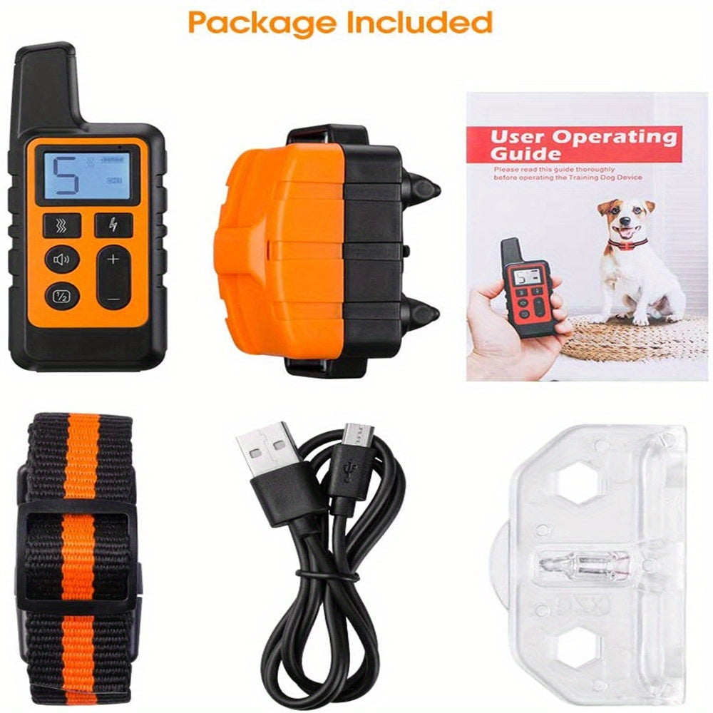 Dog Training Collar for Bark Control with 2600ft Listed Remote Range, Static Stimulation for Supervised Practice, Black, Orange or Red