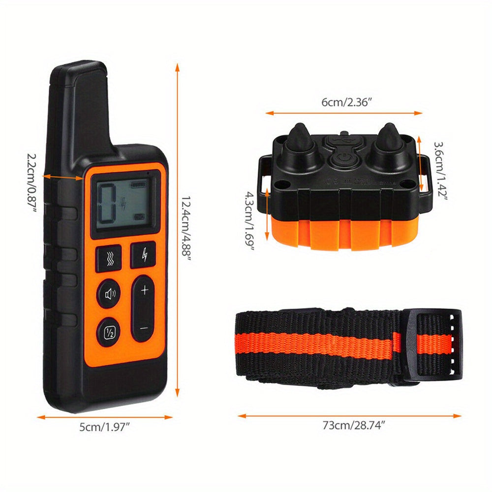 Dog Training Collar for Bark Control with 2600ft Listed Remote Range, Static Stimulation for Supervised Practice, Black, Orange or Red