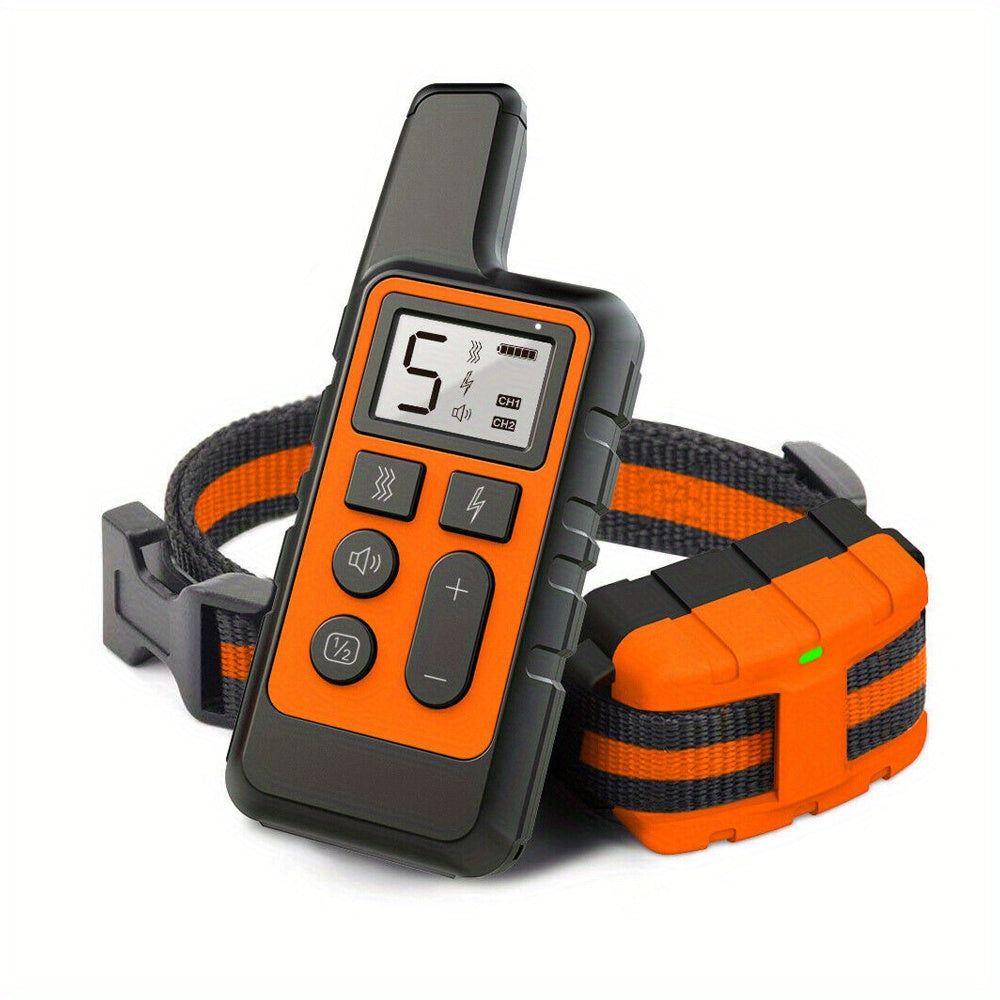 Dog Training Collar for Bark Control with 2600ft Listed Remote Range, Static Stimulation for Supervised Practice, Black, Orange or Red
