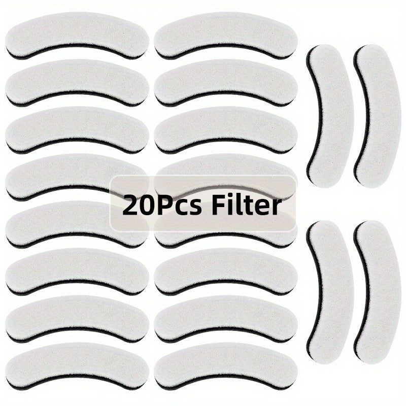 Pet Water Fountain Filters for NPET DF10 and DF30, Activated Carbon Replacement Refills in 4, 16, 20 or 24 Packs for Dog and Cat Drinking Dispensers