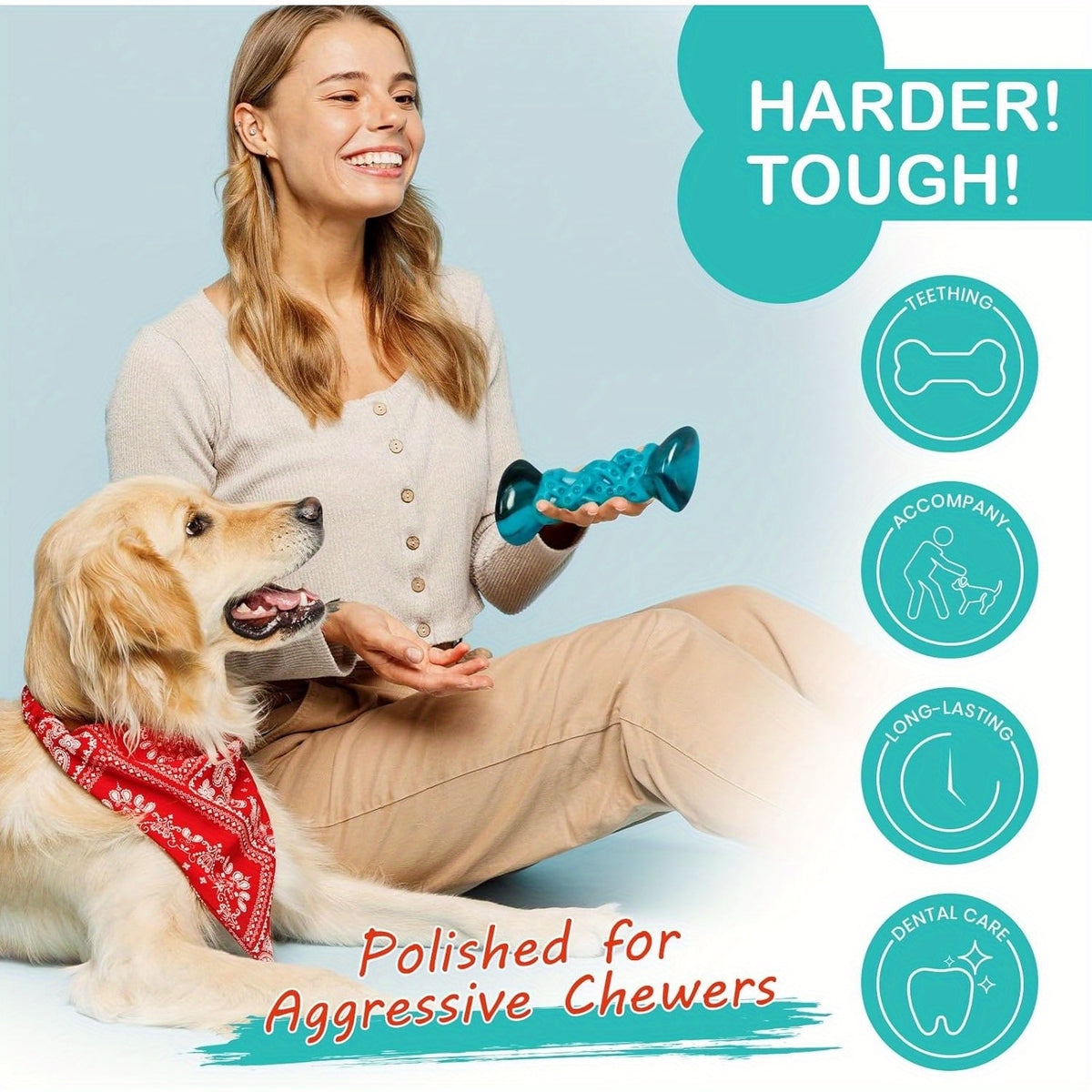 Dog Chew Toy with Twisted Bone Texture, Beef-Flavored Nylon Chewing Bone 6.7 Inches for Medium and Large Dogs, Single Piece for Supervised Play