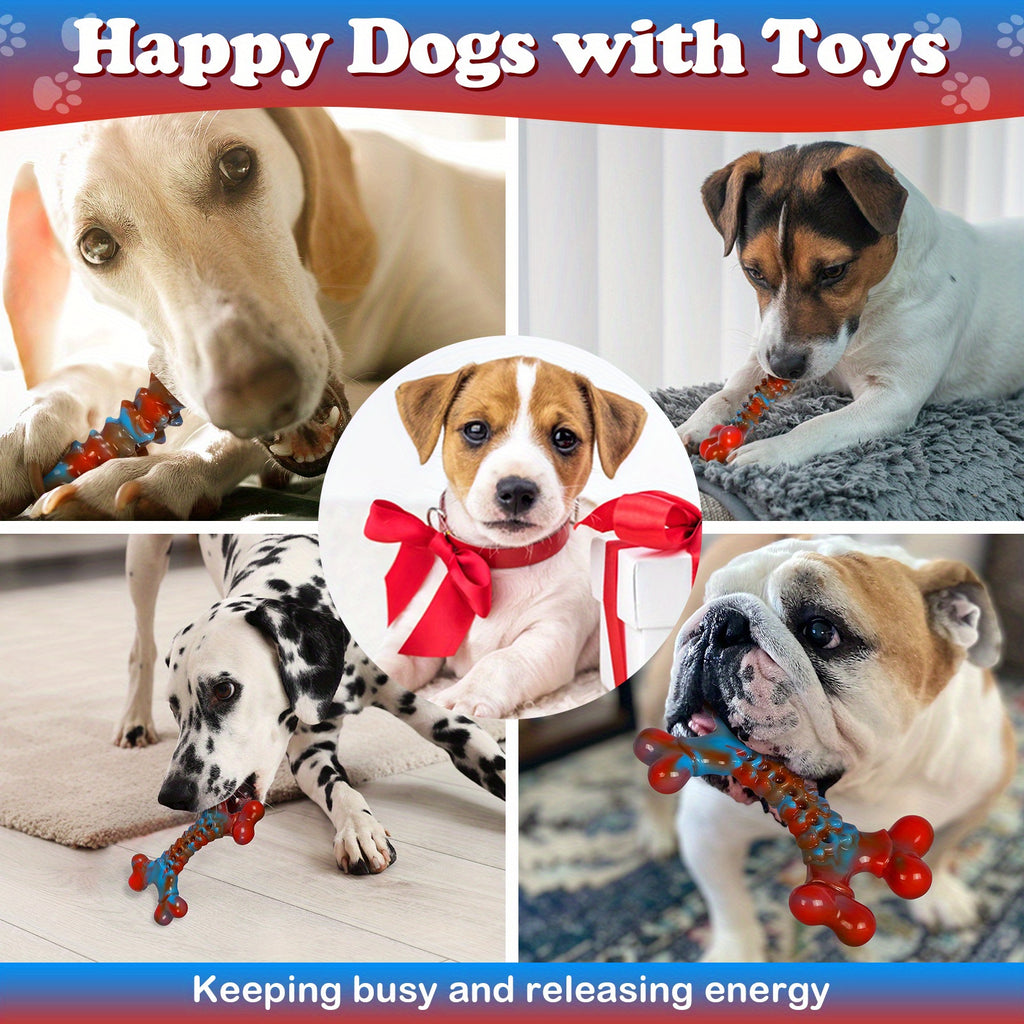 Dog Chew Toys for Large Dogs, Red Nylon Toys for Supervised Chewing and Everyday Play, Available in 1, 2 or 4 Piece Pack Options