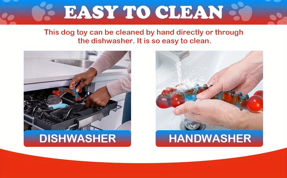 Dog Chew Toys for Large Dogs, Red Nylon Toys for Supervised Chewing and Everyday Play, Available in 1, 2 or 4 Piece Pack Options