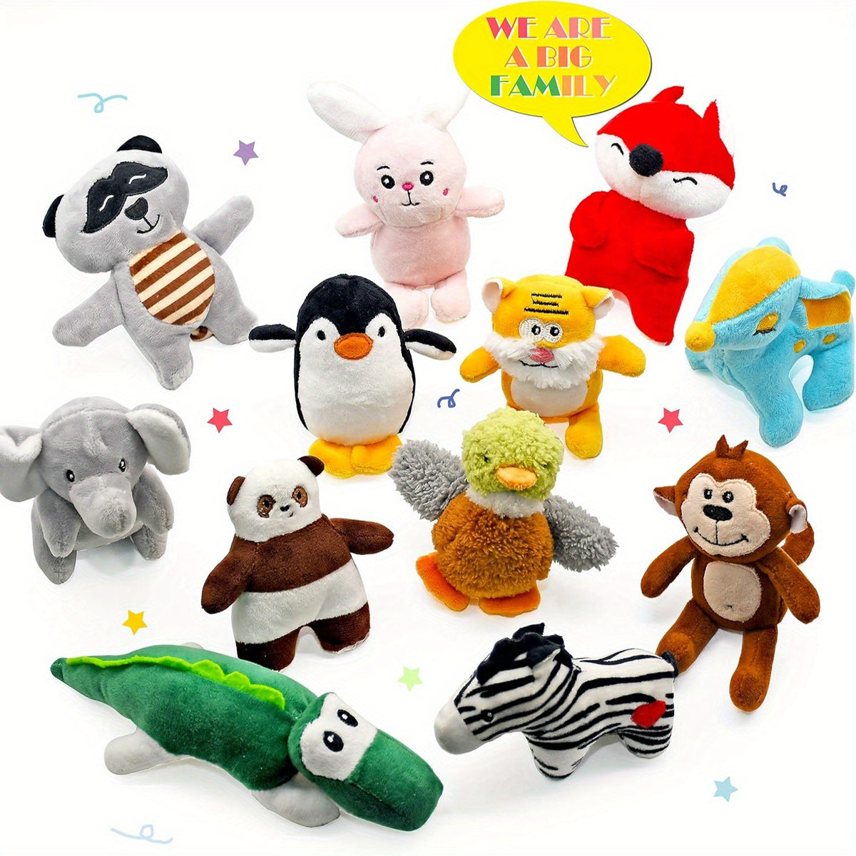 Squeaky Dog Toy Gift Set 12 Pack, Soft Stuffed Animal Puppy Toys with Storage Box for Small and Medium Dogs, Gentle Chewing and Supervised Fetch
