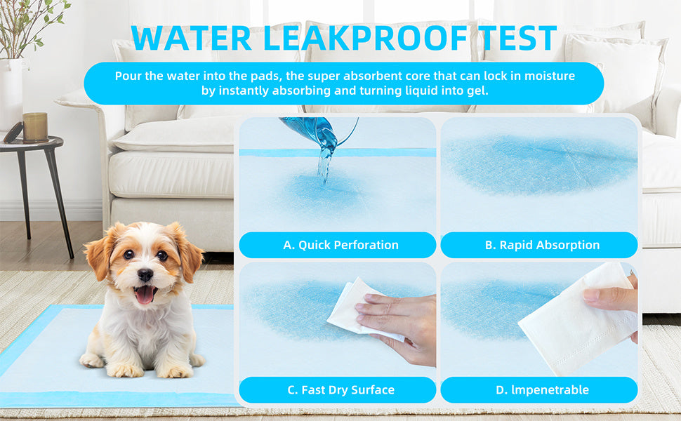 Puppy Pee Pads 23.6 x 23.6 Inch, Bulk Absorbent Dog Potty Training Pads in 200, 300 or 400 Count Packs for Indoor Housebreaking Routines