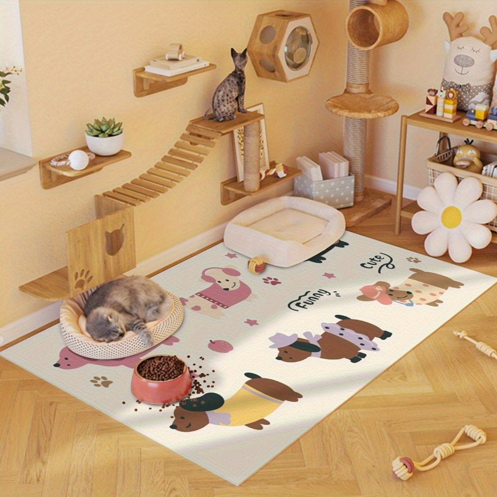PVC Pet Crate Mat with Litchi Pattern, Easy-Clean Non-Slip Cage Liner for Dogs and Cats, Single-Piece Cut-to-Fit Design for Indoor Pet Areas