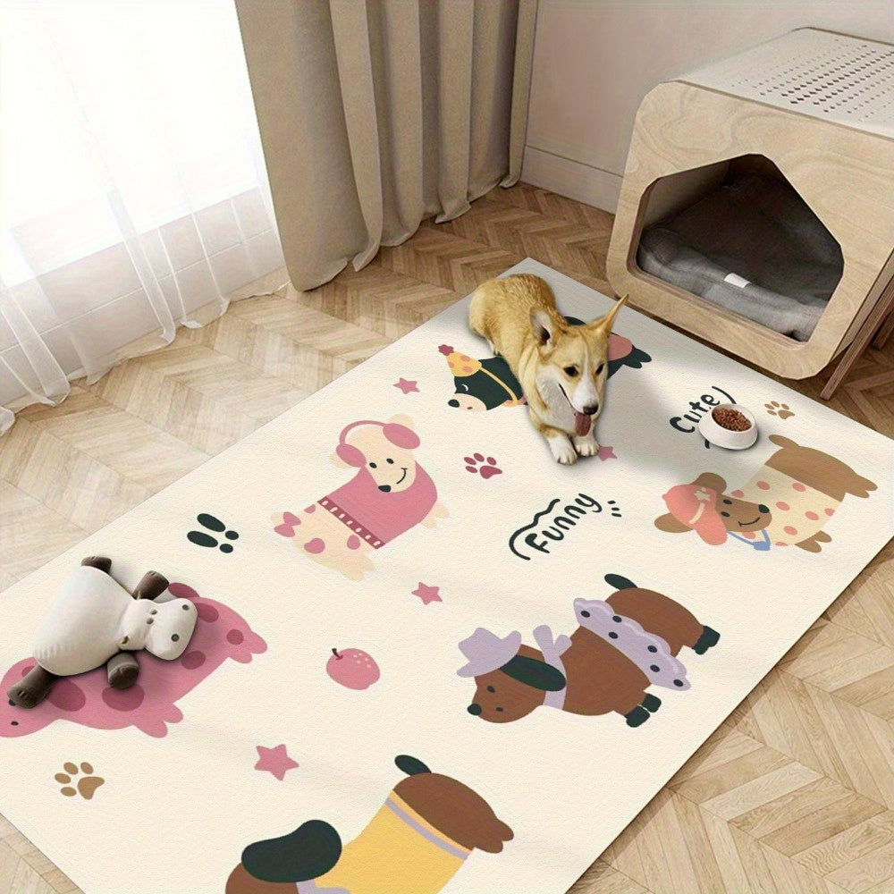 PVC Pet Crate Mat with Litchi Pattern, Easy-Clean Non-Slip Cage Liner for Dogs and Cats, Single-Piece Cut-to-Fit Design for Indoor Pet Areas