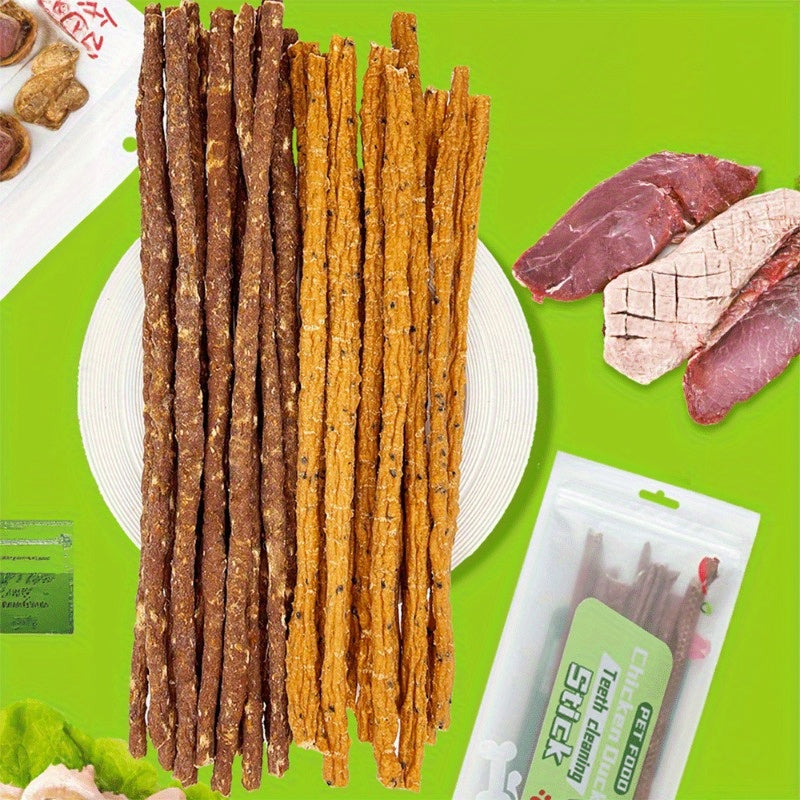 Dog Chew Sticks in Chicken or Duck Flavor, 12.6-Inch Molar Stick Treats in 7.05 oz or 14.11 oz Packs for Supervised Reward and Snack Time
