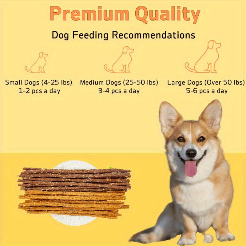 Dog Chew Sticks in Chicken or Duck Flavor, 12.6-Inch Molar Stick Treats in 7.05 oz or 14.11 oz Packs for Supervised Reward and Snack Time