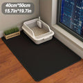 Cat Litter Trapping Mat with Double-Layer Honeycomb Design, Washable Non-Slip Litter Box Catcher in Three Sizes and Black or Gray Colors
