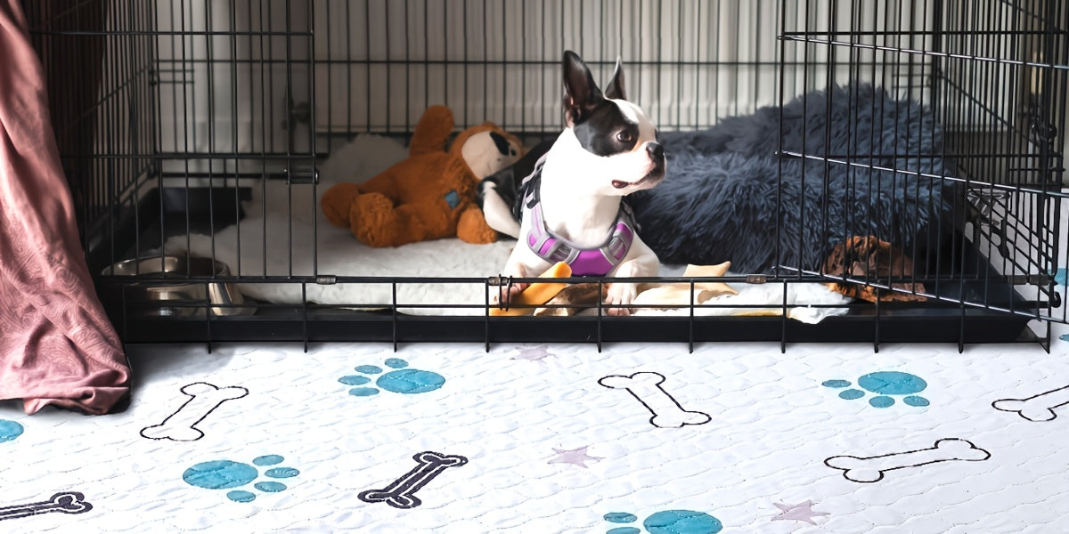 Reusable Dog Pee Pads with Four-Layer Design, Machine Washable Non-Slip Puppy Training Mats in Seven Size Options for Floors, Crates and Playpens