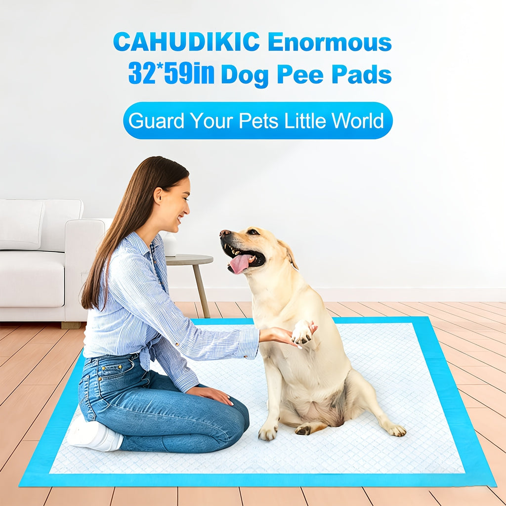 Dog Pee Pads 32 x 59 Inch, 40 Count Extra Large Disposable Puppy Potty Training Pads with Absorbent Core and Leak-Resistant Backing for Home Cleanup