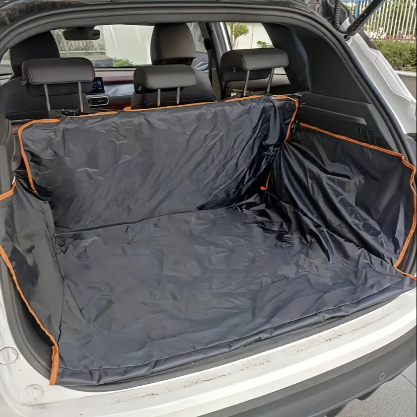 Dog Trunk Cover for Cars, SUVs and Trucks, Durable Anti-Slip Pet Cargo Liner with Two Hooks, Rear Interior Mat for Everyday Travel and Outdoor Trips