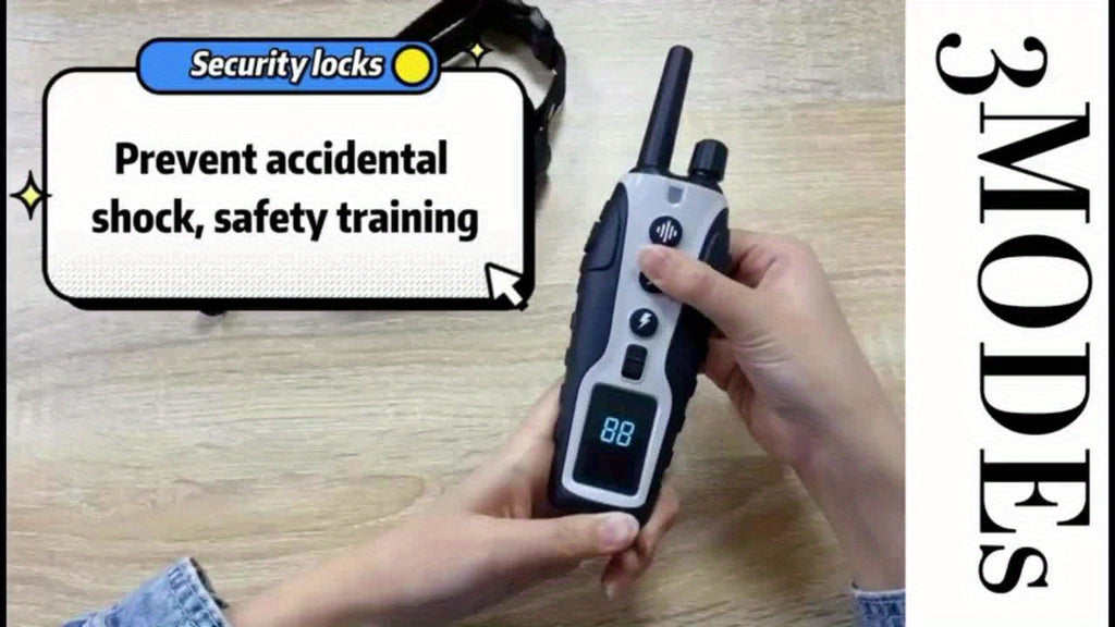 Dog Training Collar with Night Light, 3280ft Listed Remote Range, USB Rechargeable with Keypad Lock, Beep, Vibration and Static Modes for 1 or 2 Dogs