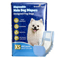 Male Dog Diapers 45 Count, Disposable Absorbent Belly Wraps in XS S M L for Puppy Accidents, Senior Dog Hygiene and Indoor Urine Management
