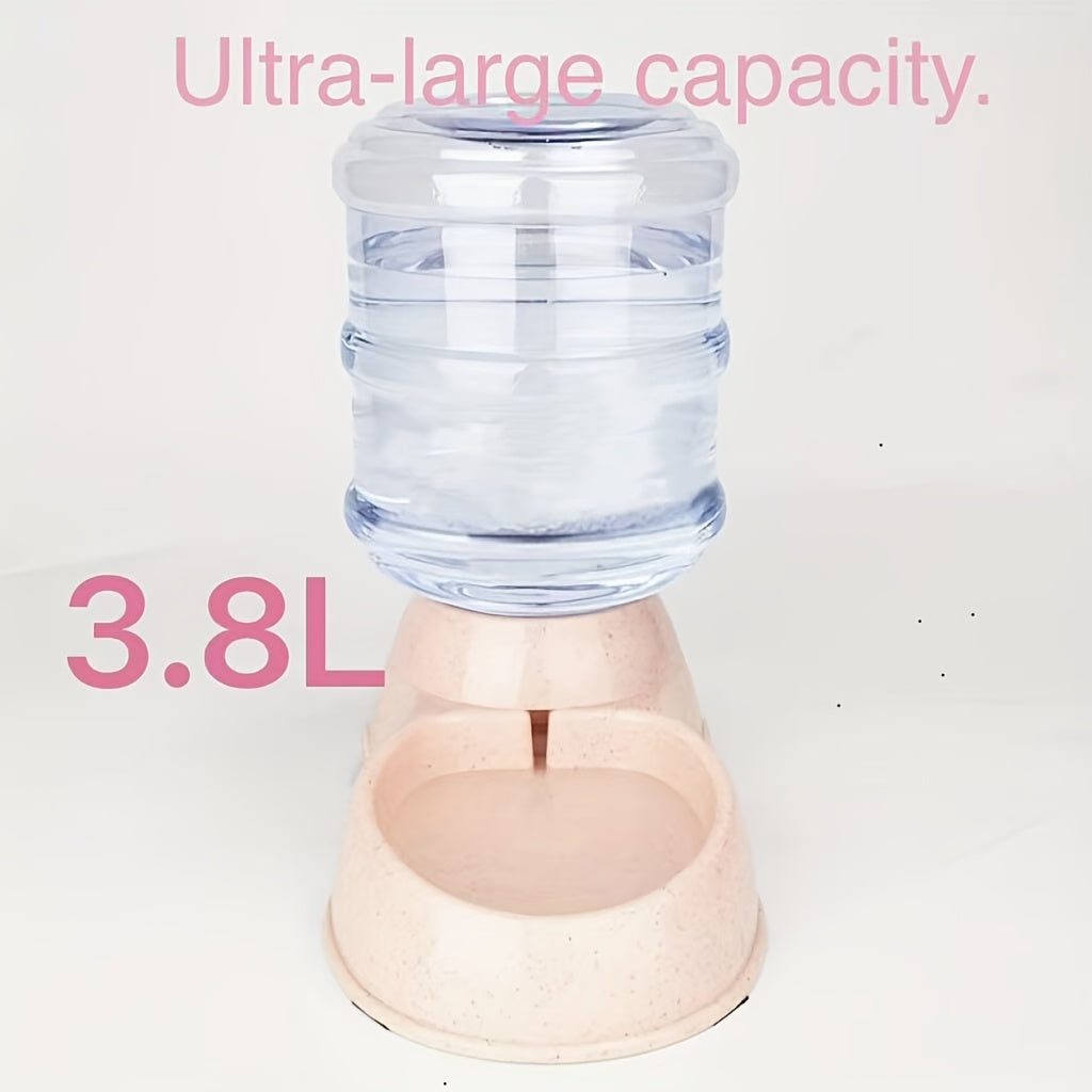 Gravity Dog Feeder or Water Dispenser, 1 Gallon Pet Food and Water Bowl Options for Cats and Small to Medium Dogs, Battery-Free PP Design