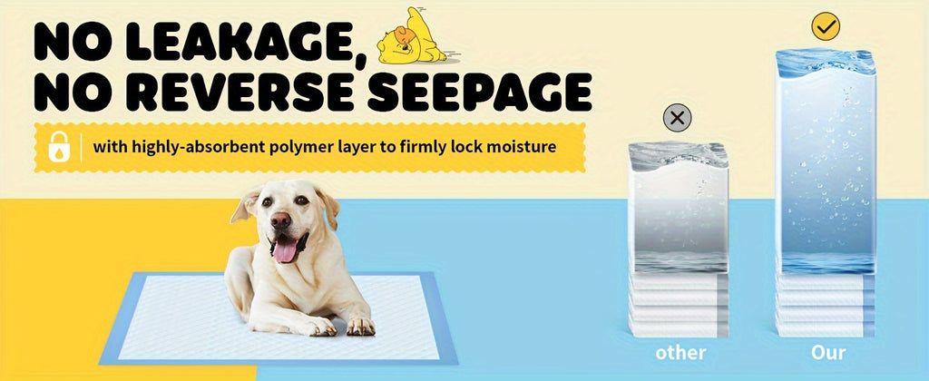 Dog Pee Pads in Blue, 100 Count XL 34 x 28 Inch Disposable Puppy Potty Training Pads with Absorbency, Leak Protection and Odor Control for Indoor Use