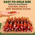 Kabob Dog Chew Treats with Chicken Liver and Duck, Skewer-Style Dog Snacks in 100g or 150g Packs for Supervised Chewing and Everyday Rewards