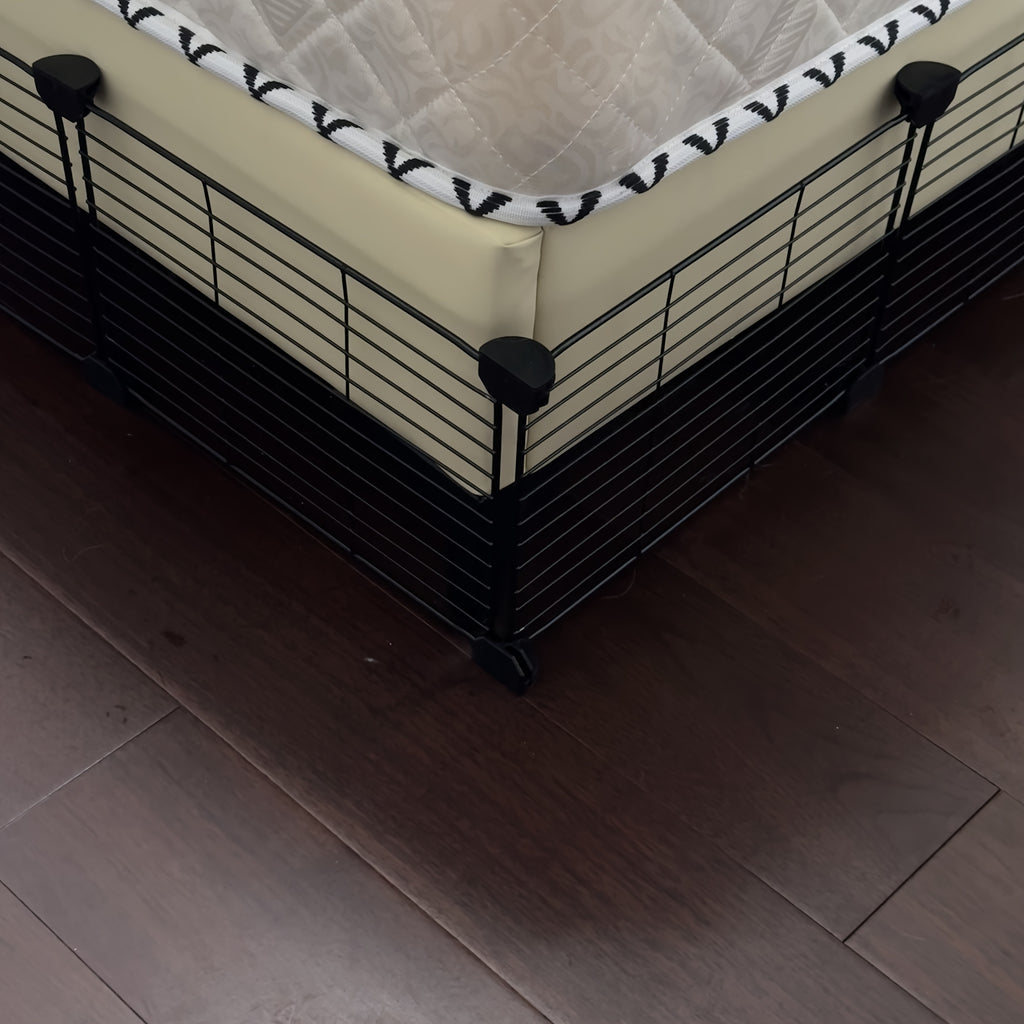 Under Couch Blocker for Pets and Toys, Under Sofa or Bed Gap Barrier in Black or White, 10 or 20 Piece Furniture Fence Pack for Home Use