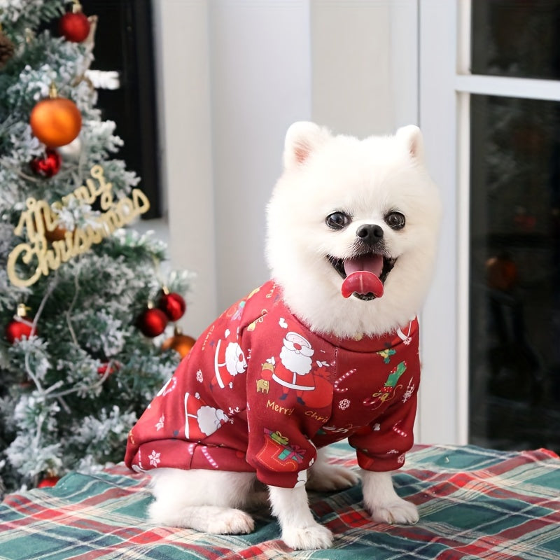 Christmas Dog Sweater in Red or Green, XXL Soft Warm Winter Pet Outfit for Holiday Photos, Festive Gatherings and Seasonal Everyday Wear