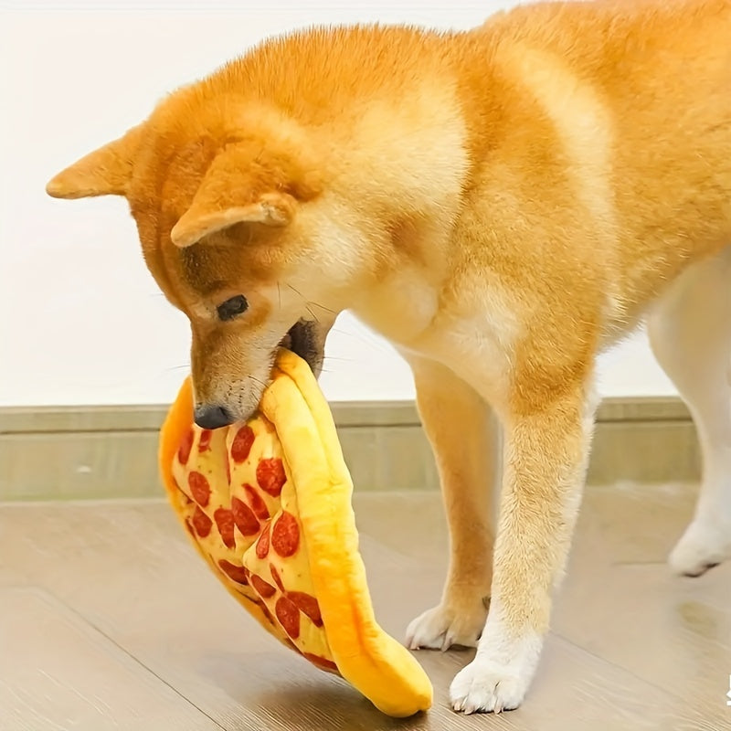 Food-Themed Squeaky Dog Toy in Soft Polyester Plush, Single Donut and Two-Pack Options for Supervised Gentle Play, Indoor Games and Dog Gifts