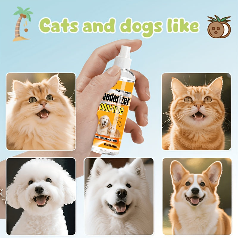 Vanilla Coconut Pet Deodorizing Spray, Portable Pet Fragrance Mist for Everyday Grooming Freshness, Surfactant-Free Formula, 1 Piece