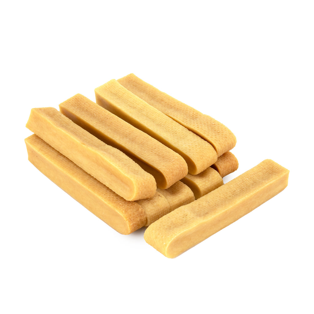 Himalayan Yak Cheese Dog Chews 4-Pack, Hard Cheese Chew Treats with Limited Ingredients in Small, Medium or Extra Large for Supervised Chewing