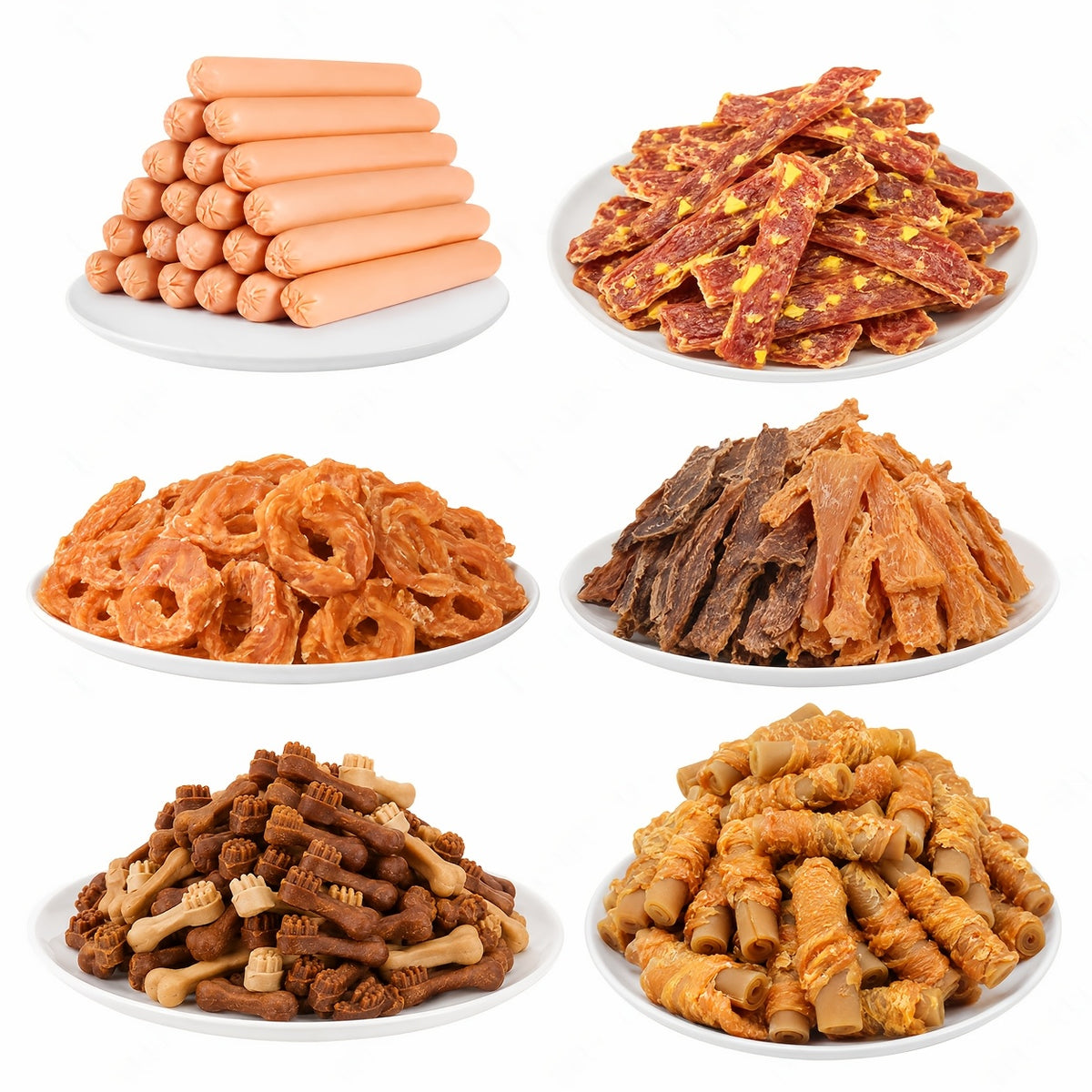 Pet Jerky Treats with Chicken and Duck Combo Options, Beef Cubes and Chew Selections for Supervised Training Rewards and Everyday Snack Time