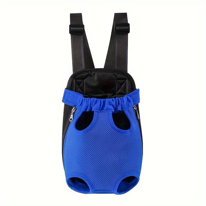 Dog Front Carrier Backpack for Cats and Small Dogs, Breathable Mesh Legs-Out Pet Carrying Bag with Adjustable Straps for Outdoor Walks