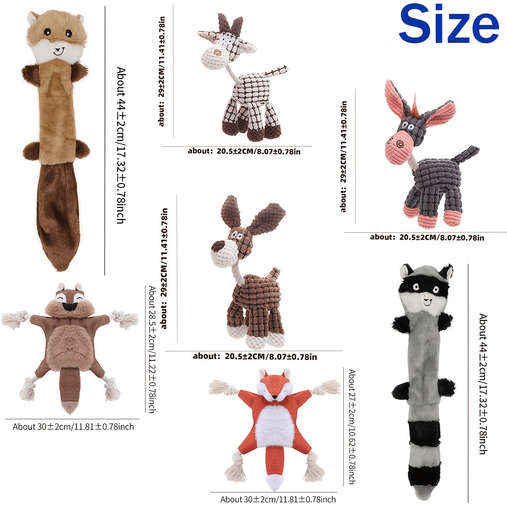 Squeaky Dog Toys 9 Pack, Stuffless Plush Set with Crinkle Sounds for Supervised Interactive Puppy Play, Toy Rotation and Dog Birthday Gifts
