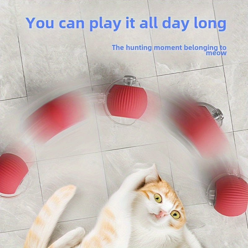 Interactive Cat Ball Toy 3 Pack, USB Rechargeable Self-Moving Pet Balls with LED Lights and 3 Play Modes for Cats and Small Dogs, Multicolor