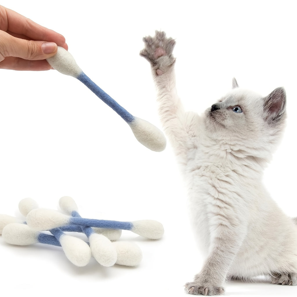 Interactive Cat Toy Sticks 10 Pack, Extra Large Assorted Color Pet Toys for Supervised Indoor Play, Daily Activity and Cat Lover Gifts