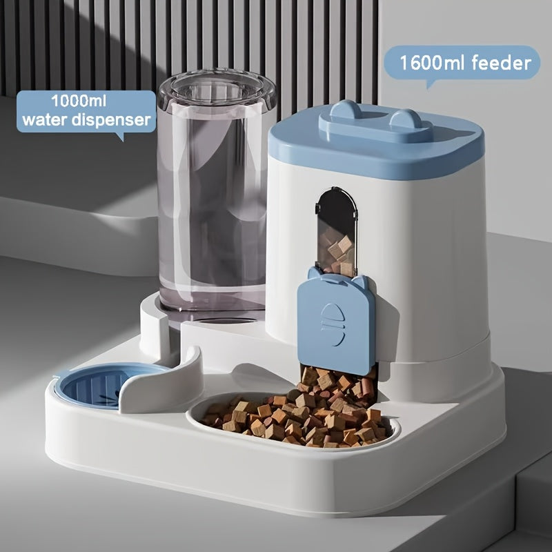 Cat Feeding Station with Food and Water Dispenser Options, Colorful Pet Feeder or Rolling Ball Slow Feeder Bowl for Everyday Indoor Meals