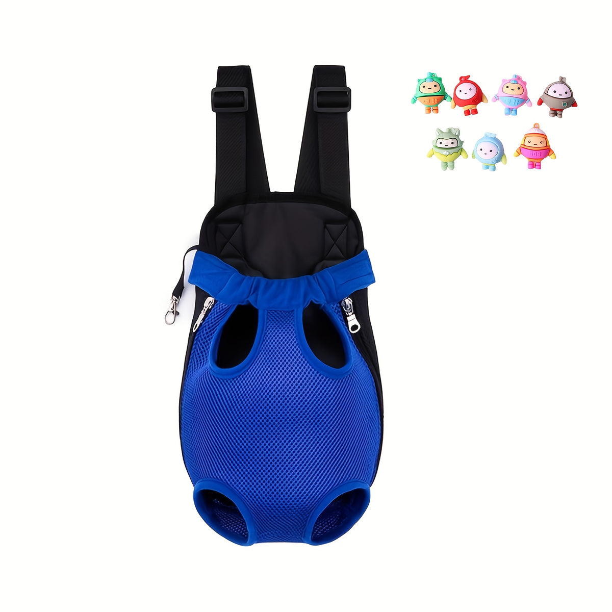 Dog Backpack Carrier with Padded Shoulder Straps for Small and Medium Dogs, Adjustable Zipper Travel Bag for Hiking and Everyday Outings