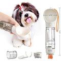 3-in-1 Dog Water Bottle with Food Container and Poop Bag Feature, Portable Pet Drinking Dispenser for Walks and Travel, 300ml or 500ml