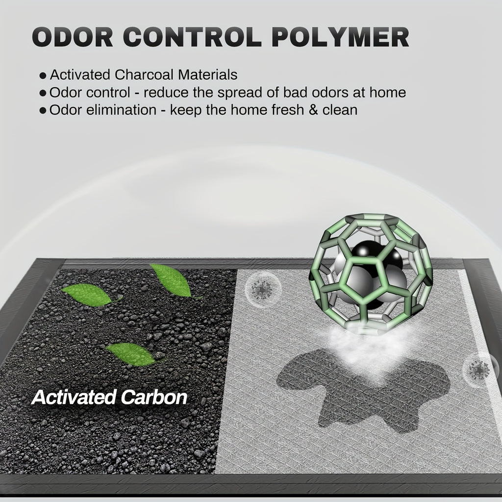 Charcoal Puppy Pads for Odor Control, Extra Large 28 x 34 Inch Disposable Dog Pee Pads with Leak-Proof Design for Indoor Potty Training
