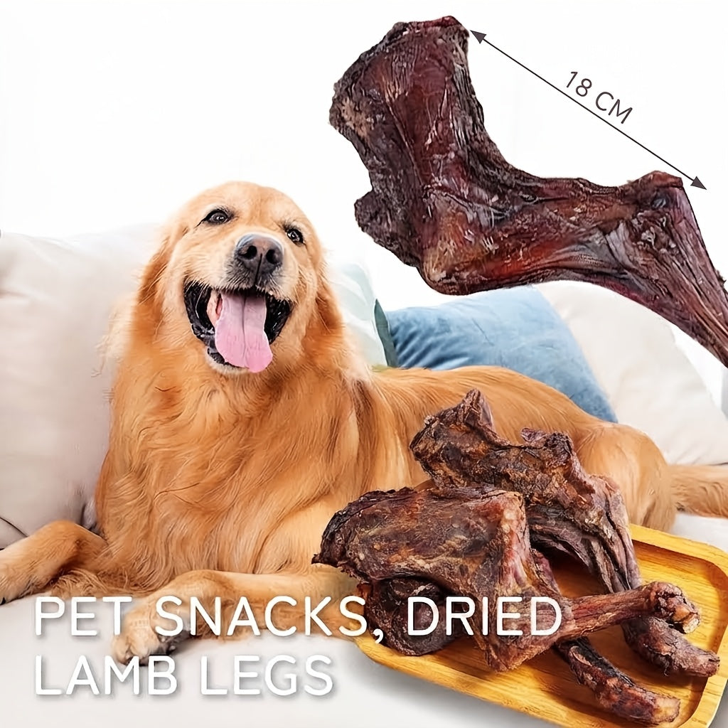 Lamb Leg Dog Chew 100g, Air-Dried Bone-In Dog Treat for Supervised Chewing, At-Home Reward Time and Seasonal Dog Owner Gift Baskets