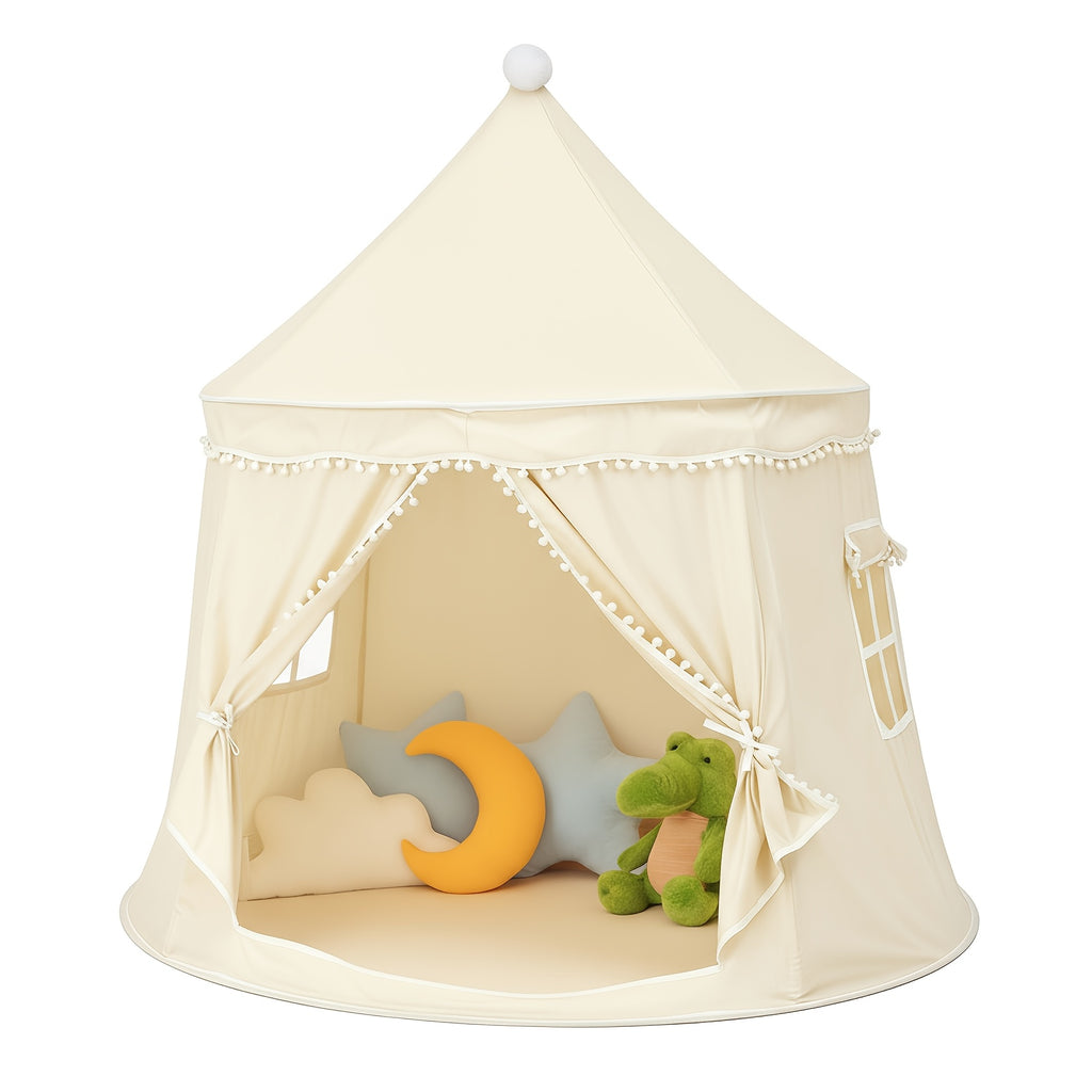 Pop Up Pet Tent for Dogs and Cats, Portable Dome Shelter with No Assembly for Camping and Road Trips, Basic or Mat, Star Lights and Flag Set