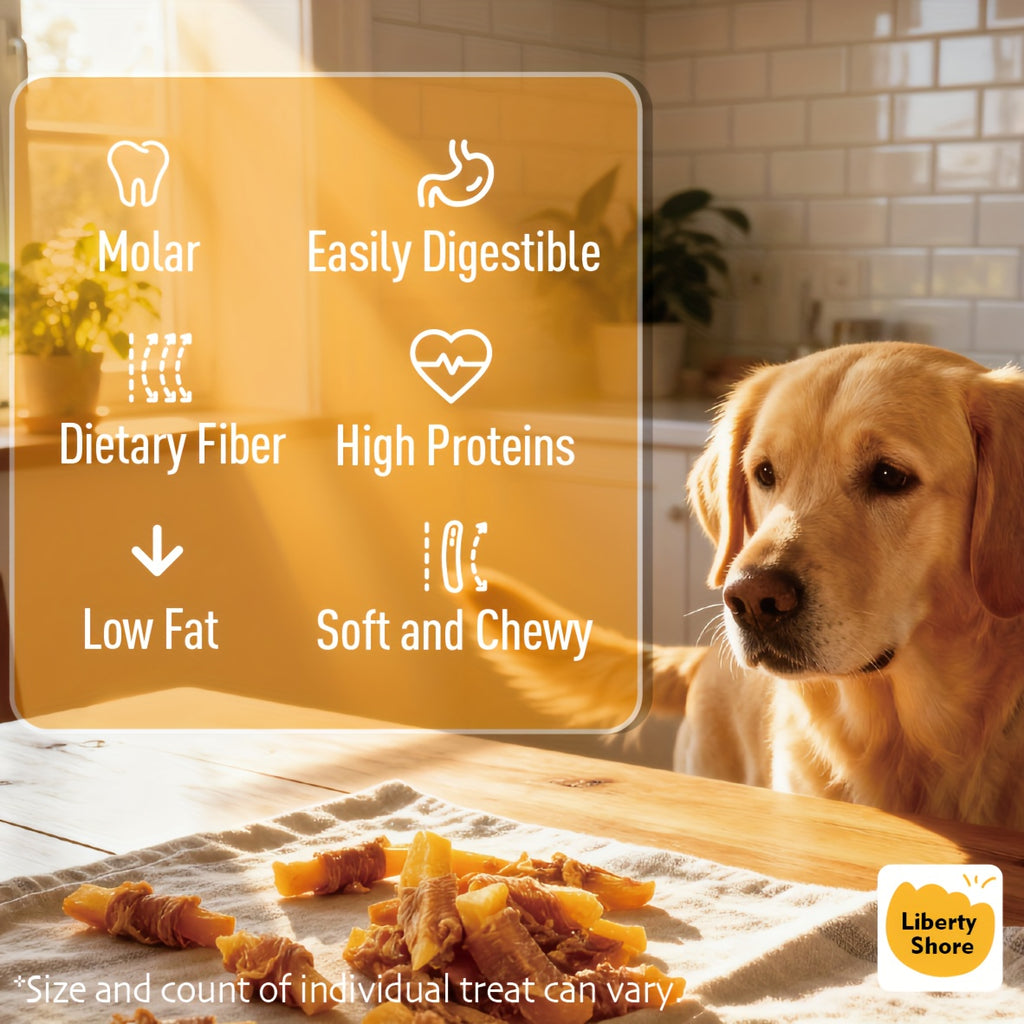 Rawhide Free Dog Treats, Chicken and Sweet Potato Rolls, 31.74 oz / 900g Chewy Wraps Made with Real Chicken for Everyday Snack Rewards