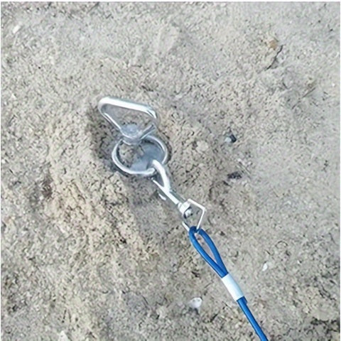 Spiral Dog Tie Out Stake, 13-Inch 304 Stainless Steel Ground Anchor with 360° Swivel for Supervised Backyard and Camping Use, 1 or 2 Sets