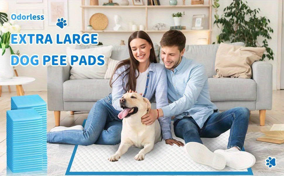 Extra Large Puppy Pee Pads 31 x 47 Inch, 40 Count Thickened Disposable Absorbent Dog Potty Training Pads with Leak Protection for Indoor Cleanup