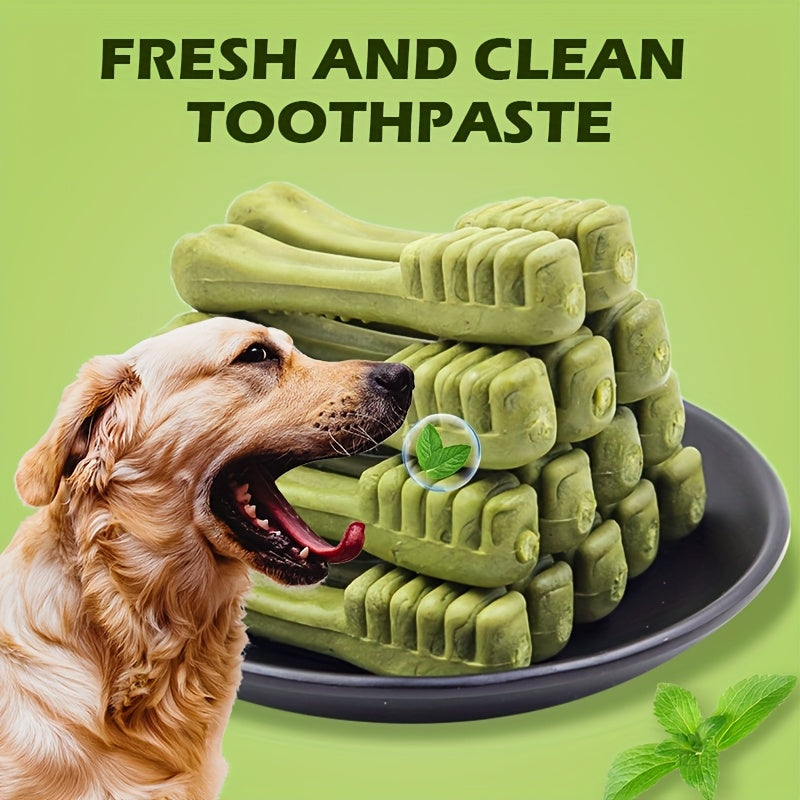 Beef-Flavored Dog Dental Chews, 6 Toothbrush-Shaped Chew Treats for Medium and Large Dogs, Textured Snacks for Supervised Reward Time