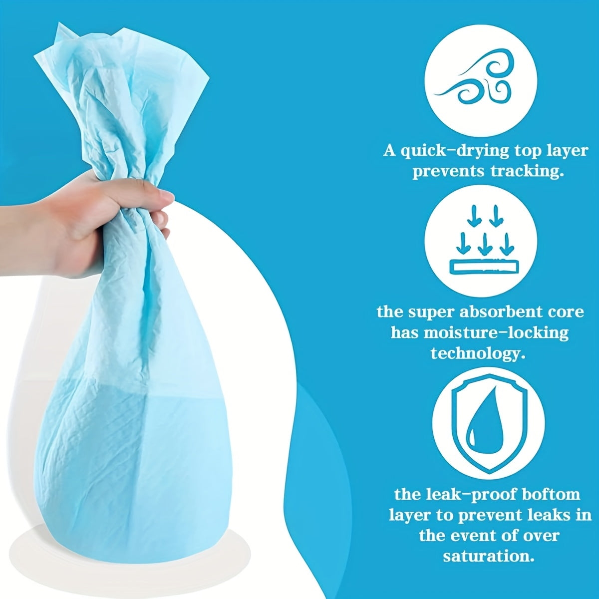 Dog Pee Pads 32 x 55 Inch, 40 Count Extra Large Absorbent Puppy Potty Training Pads with Quick-Drying Design, Leak Protection and Odor Control