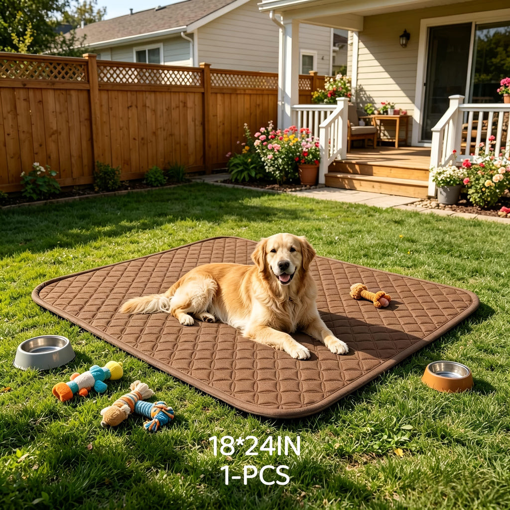 Washable Pet Pee Pads in 18 x 24 to 72 x 72 Inch Sizes, Reusable Non-Slip Absorbent Dog Training Mats with Size-Specific One or Two Pack Options