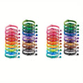 Cat Collars with Bells 38 Pack, Adjustable Reflective Paw Print Pet Collar Set in Assorted Colors for Cats and Small Dogs, Buckle Closure