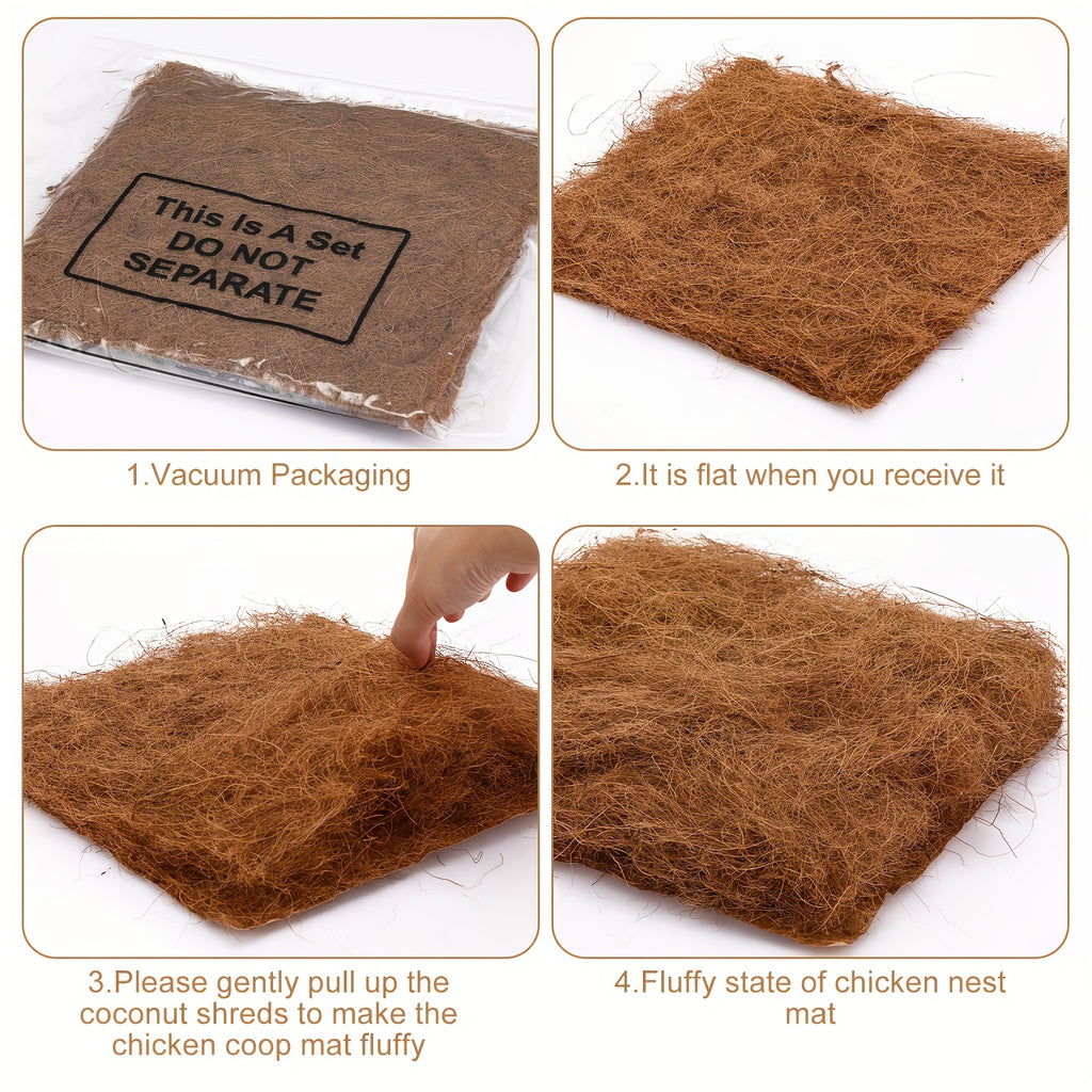 Chicken Nesting Box Pads 25 Pack, 12 x 12 Inch Brown Cut-to-Fit Hen Nest Liners for Backyard Poultry Coops and Everyday Nest Bedding Care