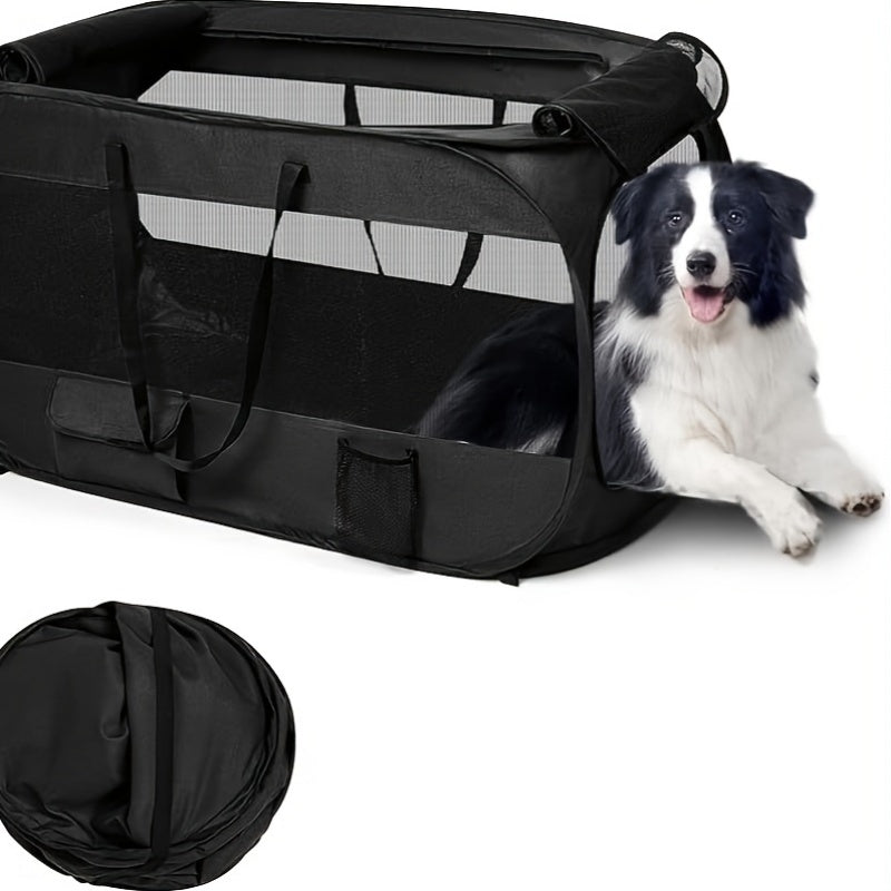 Rectangular Folding Dog Kennel for Puppies, Pet Tent for Supervised Rest with Foldable Design, Olive Green, Grey, Navy or Black Options, 1 Piece