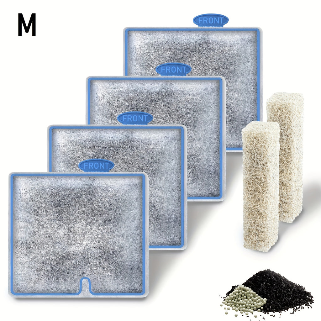 Aquarium Filter Cartridges for Aqueon QuietFlow 10, Medium Replacement Filters with Filter Pads for Fish Tank Care, 4/8/16 Packs