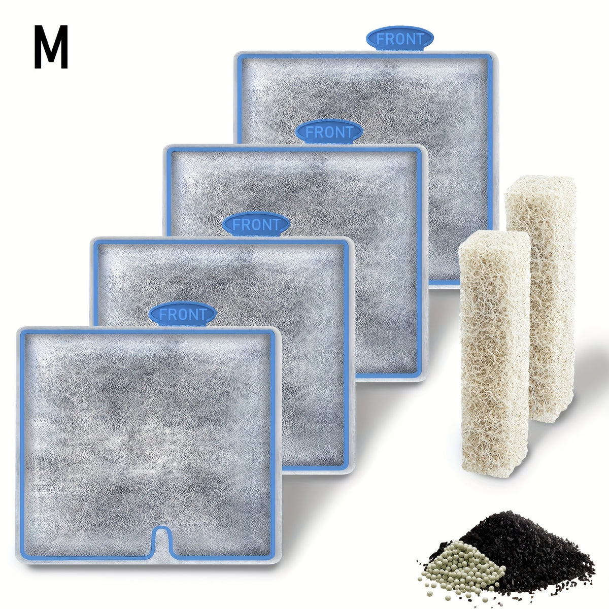Aquarium Filter Cartridges for Aqueon QuietFlow 10, Medium Replacement Filters with Filter Pads for Fish Tank Care, 4/8/16 Packs